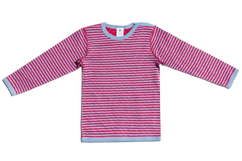 Leela Cotton Leela Cotton Langarmshirt Wendelangarmshirt, Blau|bunt|rot, – Produktbild 1 von 3