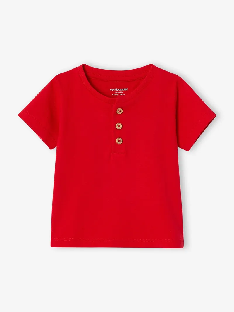 Vertbaudet 3er-Pack Baby Langarmshirts kurzarm und langarm BASIC, Rot, – Produktbild 2 von 4