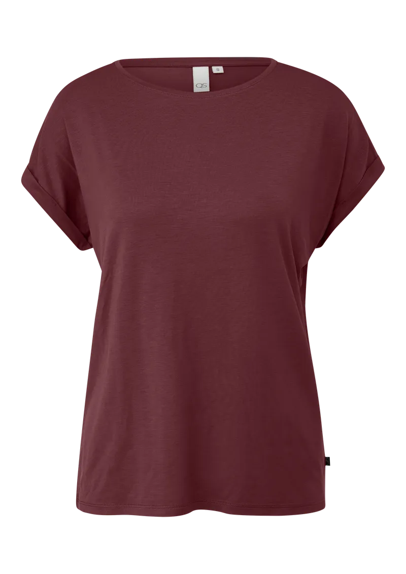 QS QS T-Shirt aus Lyocellmix, Rot, – Produktbild 5 von 7