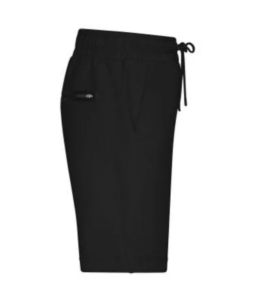Daiber Daiber Herren Kurze Hose Sporthose Joggingshose Seitentaschen mit Reißverschluss, Schwarz, – Produktbild 3 von 3