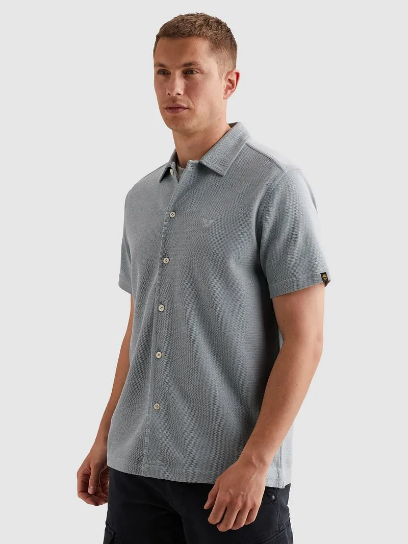 PME Legend PME Legend Short Sleeve Hemd Jersey Interlock Rain Washed, Hellblau, – Produktbild 1 von 4