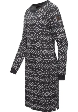 ragwear ragwear Sweatkleid Dassa Aztec stylisches Langarmkleid für den Winter – Produktbild 1 von 1