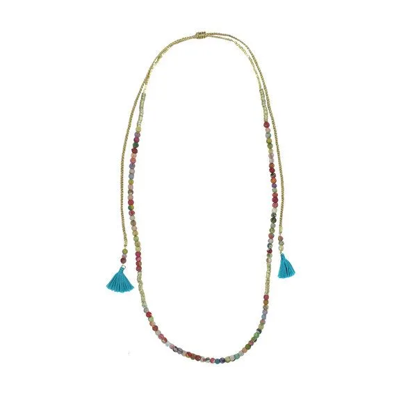 Worldfinds Worldfinds Kantha Tassel Wrap Necklace, Bunt, – Produktbild 1 von 2