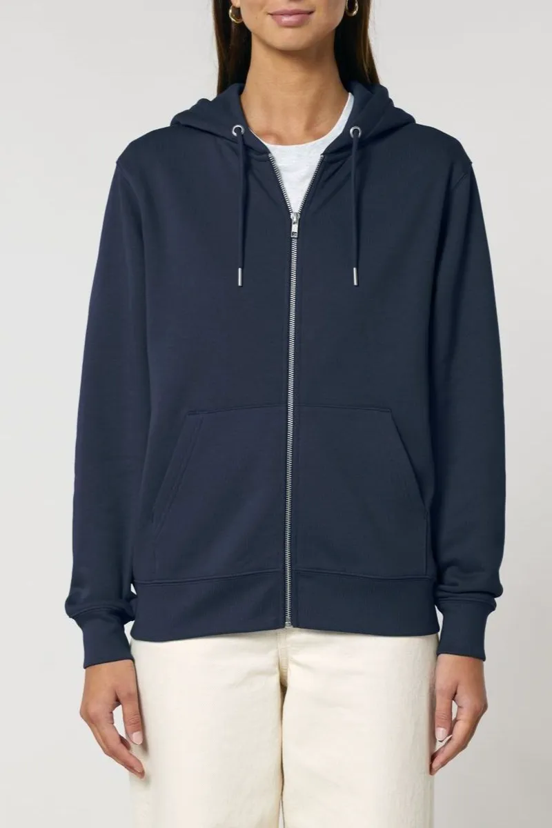 UNIPOLAR UNIPOLAR Herren vegan Zip Hoodie Basic Culving, Blau, – Produktbild 2 von 2