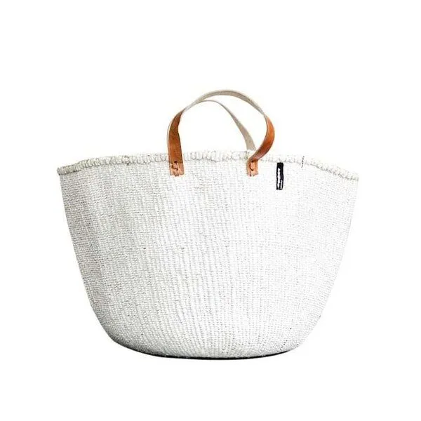 Mifuko Mifuko KIONDO Körbe XXL - 3in1 Sisal Tragetasche, Aufbewahrungs- & Pflanzkorb, Weiß, – Produktbild 1 von 4
