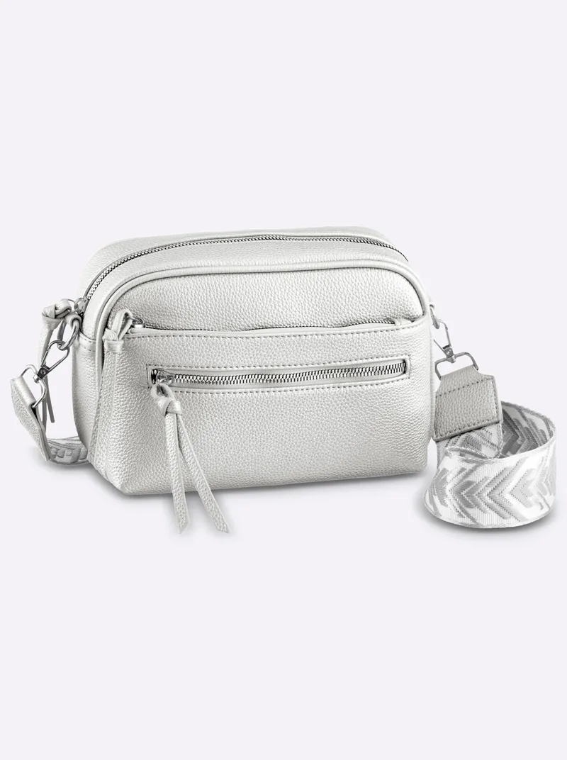heine Handtasche silberfarben, Silberfarben, – Produktbild 2 von 3