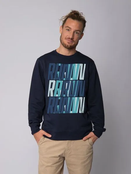 watapparel watapparel Sweatshirt Unisex Run, Run, Run blue, French navy, – Produktbild 2 von 4