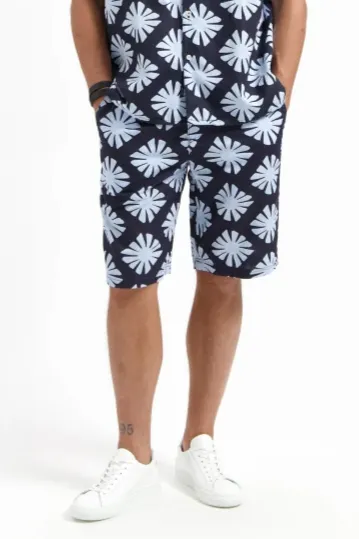 Kuyichi Kuyichi Herren vegan Shorts Tyler Bedruckt Mitternachtsblau, Extra dunkelblau, – Produktbild 2 von 2