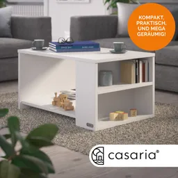 Casaria® Couchtisch Santa Cruz Weiß 90x60x50cm – Produktbild 1 von 1