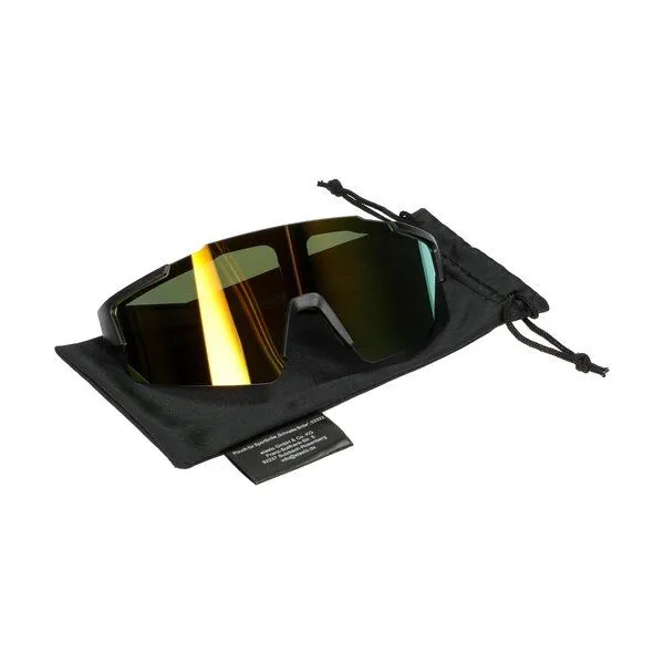 elasto elasto Sportbrille mit UV-Schutz - verspiegelte Fahrradbrille aus RPET, Schwarz, – Produktbild 3 von 4