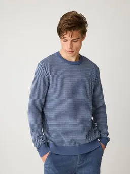 KnowledgeCotton Apparel KnowledgeCotton Apparel Jacquard-Strickpullover mit Rundhalsausschnitt aus Bio-Baumwolle – Produktbild 1 von 1