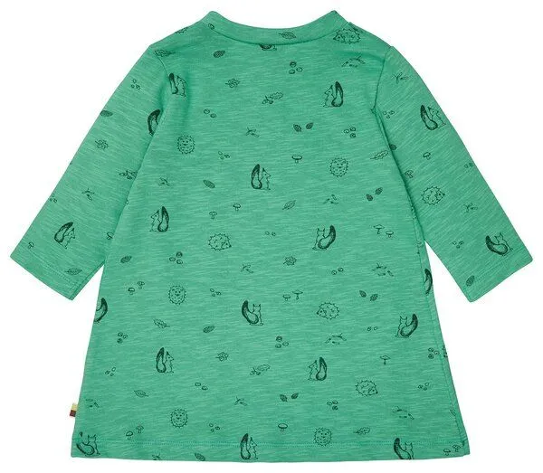 loud + proud loud + proud Babys & Kinder Kleid Slub Jersey mit Druck, GOTS-zertifiziert, Plant(grün), – Produktbild 2 von 3