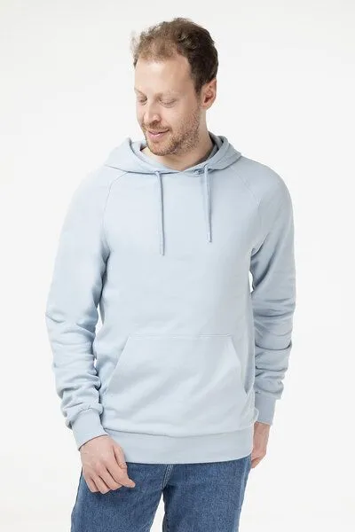 Evermind Evermind Unisex Raglan Hoodie aus Bio-Baumwolle, Blauer nebel, – Produktbild 2 von 4