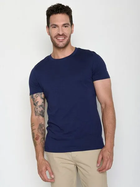 GreenBomb GREENBOMB Basic T-Shirt Guide, Navy, – Produktbild 2 von 4
