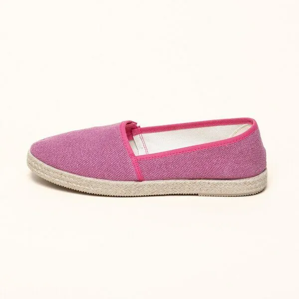 Gottstein Gottstein Camping Linen-Espadrille aus zertifizierten Leinen für Damen - Sommerschuh mit Gummisohle, Pink, – Produktbild 3 von 4