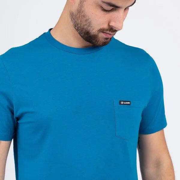 Lexi&Bö Lexi&Bö Basic Pocket T-Shirt Herren, Seaport (blau), – Produktbild 3 von 4
