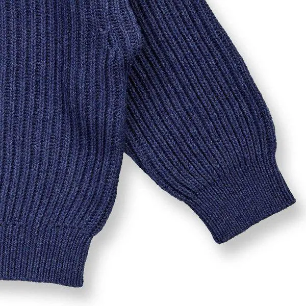 Sense Organics Sense Organics Baby Strickpullover, Modell VARUNY, Navy melange, – Produktbild 3 von 3