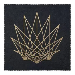 Veskor Cassiopeia Veskor Cassiopeia STAR SHELL Heilige Geometrie Linoldruck | 22 × 22 cm | Gold auf Schwarz – Produktbild 1 von 1