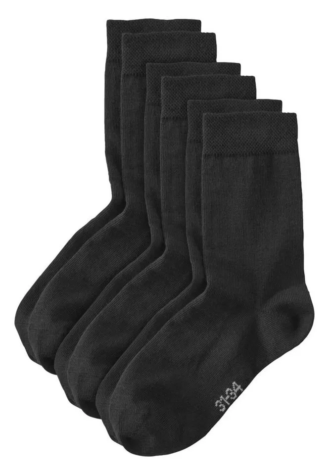 hessnatur hessnatur Socken im 3er- Pack aus Bio-Baumwolle (1-Paar), Schwarz, – Produktbild 2 von 2