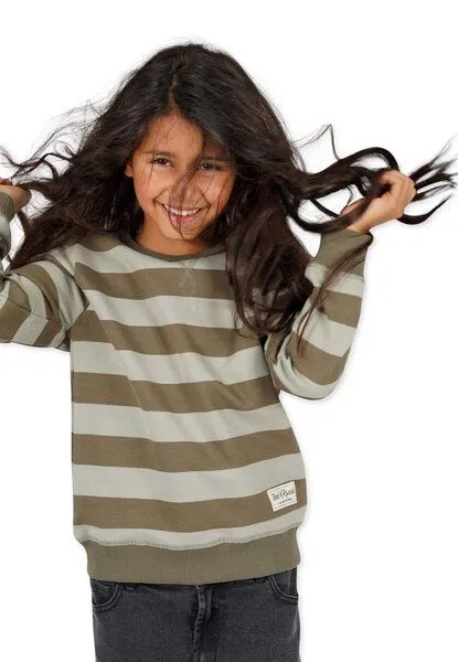 Band of Rascals Band of Rascals Striped Sweat, Olive-moos, – Produktbild 1 von 4