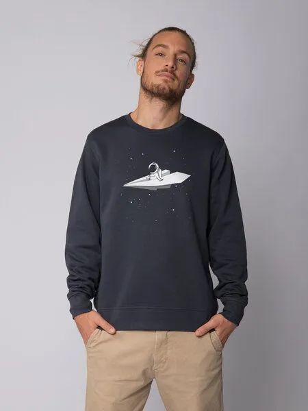 watapparel watapparel Sweatshirt Unisex Fly me to the moon, India ink grey, – Produktbild 2 von 3