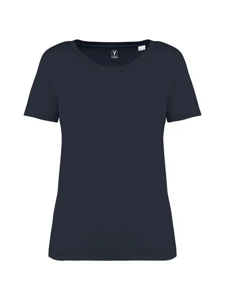YTWOO YTWOO Ausgewaschenes Damen T-Shirt aus 100% Bio-Baumwolle, Dunkelgrau, – Produktbild 1 von 3
