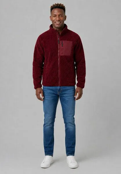 derbe derbe Fleecejacke „Kuschelbypocket“, Rhubarb, – Produktbild 3 von 4