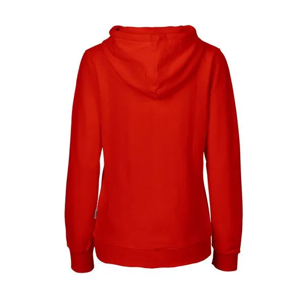 HANDGEDRUCKT HANDGEDRUCKT "Baumelmeister" Frauen Zip Hoody Neutral, Red, – Produktbild 3 von 4