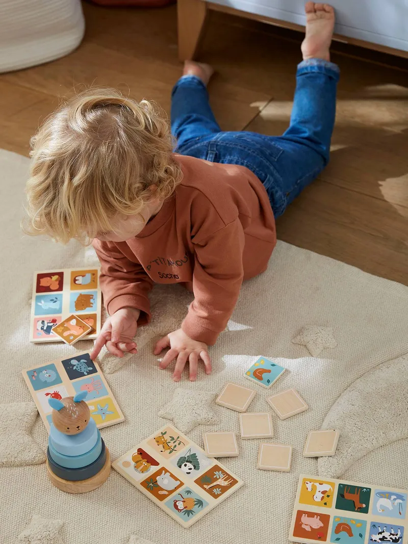 Vertbaudet Tier-Bingo, Beige, – Produktbild 2 von 4