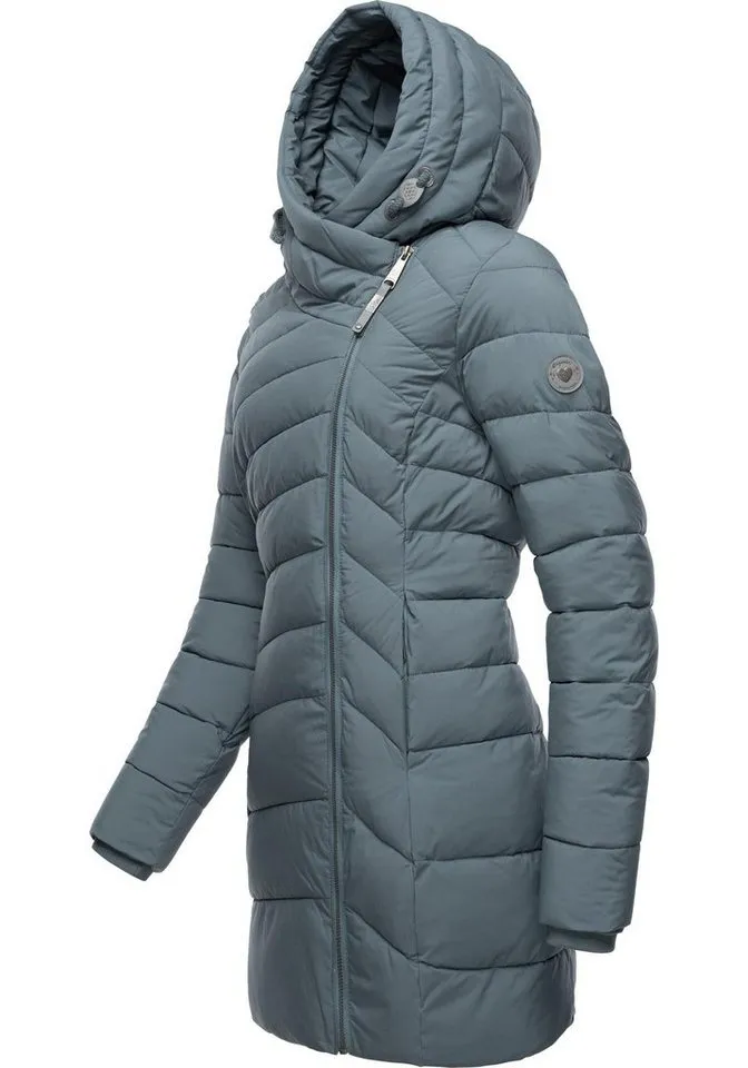 ragwear ragwear Wintermantel Teela Wasserdichter Steppmantel mit hohem Kragen, Grau, – Produktbild 3 von 3