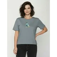 GreenBomb GREENBOMB Bird Look Nova - Kastiges T-Shirt aus Bio-Baumwolle / hochwertiger Print / GOTS / Fair & Vegan – Produktbild 1 von 1