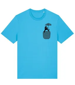 päfjes päfjes Pinguin Paul in Brusttasche mit Schirm - Fair Wear Männer Bio T-Shirt – Produktbild 1 von 1