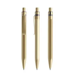prodir prodir QS50 Stone PQS Push Kugelschreiber, Gold-Gold satin finish – Produktbild 1 von 1