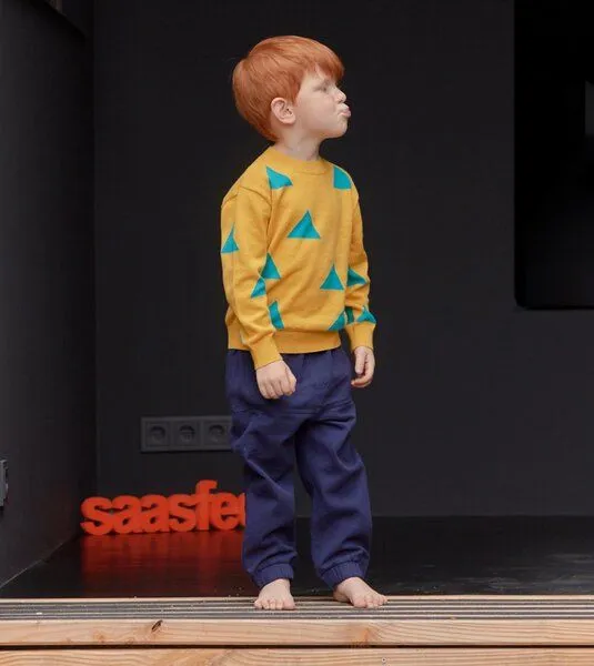 Sense Organics & friends in cooperation with GARY MASH Sense Organics & friends in cooperation with GARY MASH Kinder Twillhose aus Bio-Baumwolle, Blau, – Produktbild 3 von 4
