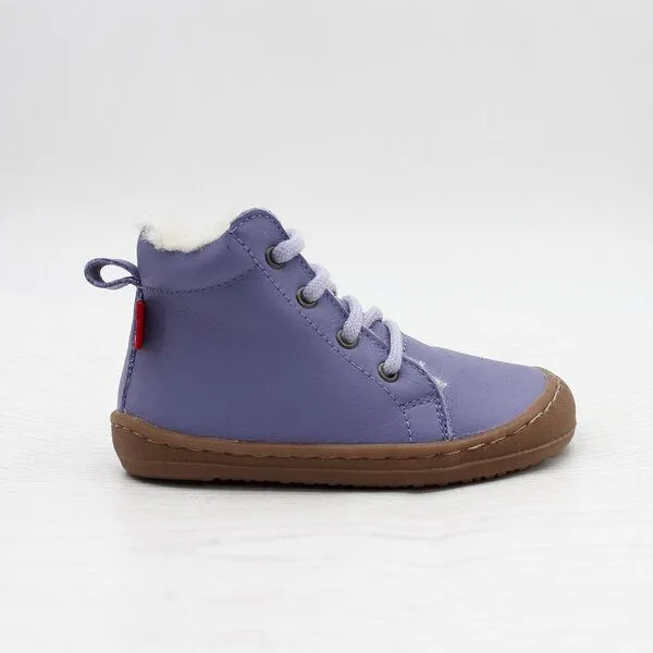 Pololo Pololo Barfußhalbschuh, wollgefüttert, Schnürung, Lila, – Produktbild 3 von 4