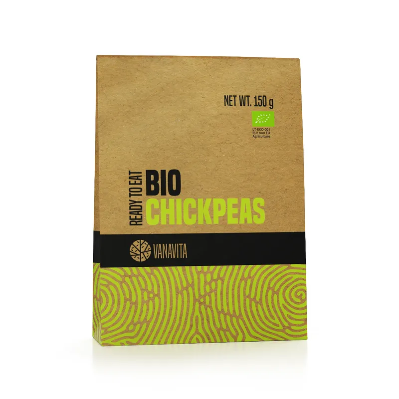 GymBeam Bio VanaVita Bio-Kichererbsen - Ready to Eat 150 g – Produktbild 1 von 1