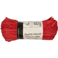 Geschenkbänder aus Bast 75 x 100 cm, 50 g, rot – Produktbild 1 von 1