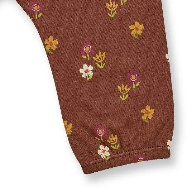 Sense Organics Sense Organics Babyhose mit Blumen-Druck auf Braun, Modell VANNA, Brown, – Produktbild 4 von 4