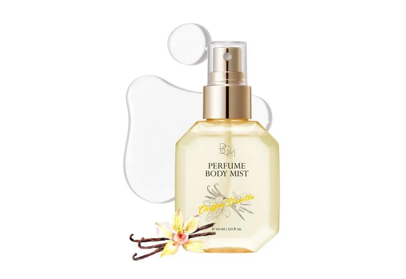 Beauty of Majesty Körperspray Chiffon Vanilla Perfume Body Mist 110ml – Körperspray mit 24h, Vanilleduft, Niacinamid & Hyaluronsäure, koreanisches Duftspray – Produktbild 1 von 5
