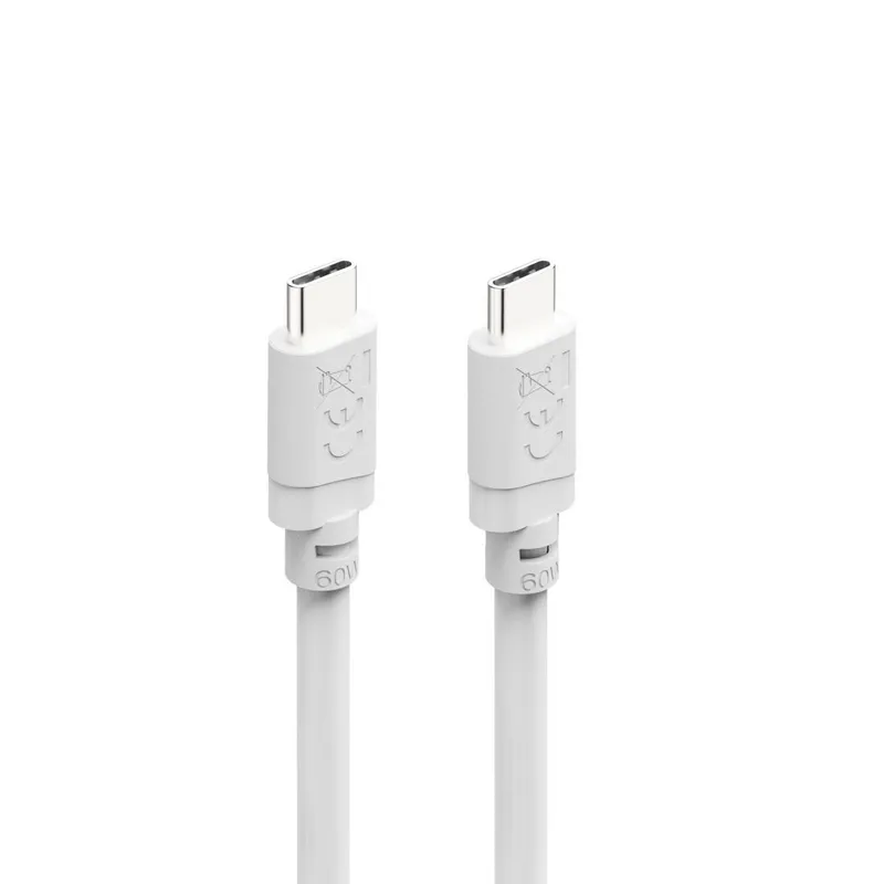 Hama Hama Ladekabel, USB-C - USB-C, 60 W, 2 m, Weiß, – Produktbild 4 von 4