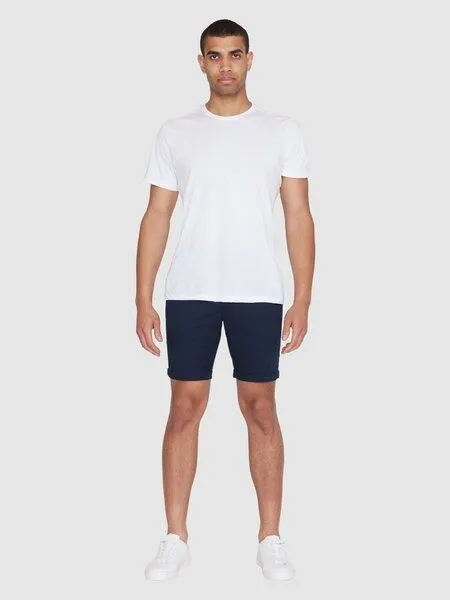 KnowledgeCotton Apparel KnowledgeCotton Apparel Shorts - CHUCK regular chino poplin shorts, Blau (total eclipse), – Produktbild 3 von 4
