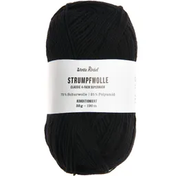 Wolle Rödel Wolle Rödel Strumpfwolle Classic 4fädig Schwarz – Produktbild 1 von 1