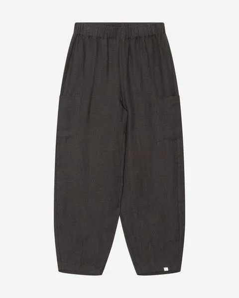 MATONA Matona Lange Hose | Barrel Leg Pants | aus Leinen, Black, – Produktbild 4 von 4
