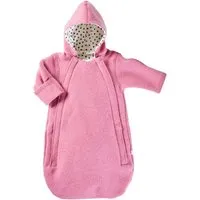 HANS NATUR Fußsack Kinderwagen mit Kapuze Bio Schurwoll-Walk pink Gr.62/68 – Produktbild 1 von 1