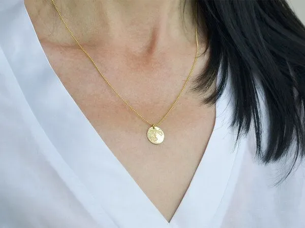 renna deluxe renna deluxe Mond Kette Gold – beidseitiges Motiv, Gold, – Produktbild 4 von 4