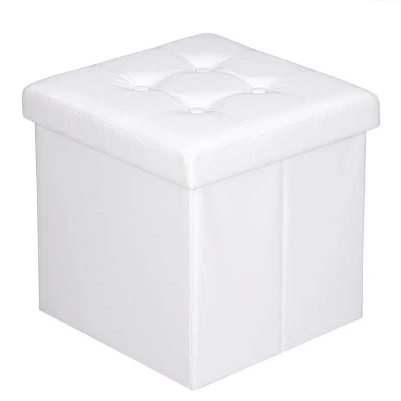 Casaria® Casaria Casaria Faltbarer Sitzhocker mit Stauraum weiß 38x38x38 cm – Produktbild 1 von 1