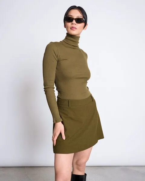 JAN N JUNE JAN N JUNE Minirib Longsleeve CHUVA GOTS, Green (rosemary), – Produktbild 1 von 2