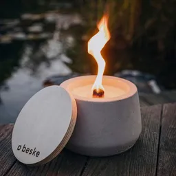 beske Betonfeuer® Beske-Manufaktur 'Steller Ø14cm' Dauerdocht Recycling – Produktbild 1 von 1