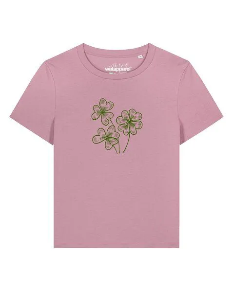 watapparel watapparel T-Shirt Frauen Glücksklee, Lilac dream, – Produktbild 1 von 2