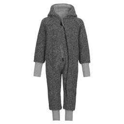 Pure pure by Bauer PURE PURE by Bauer Baby Overall mit Kapuze Bio-Schurwolle Walk grau-melange Gr. 86 – Produktbild 1 von 1